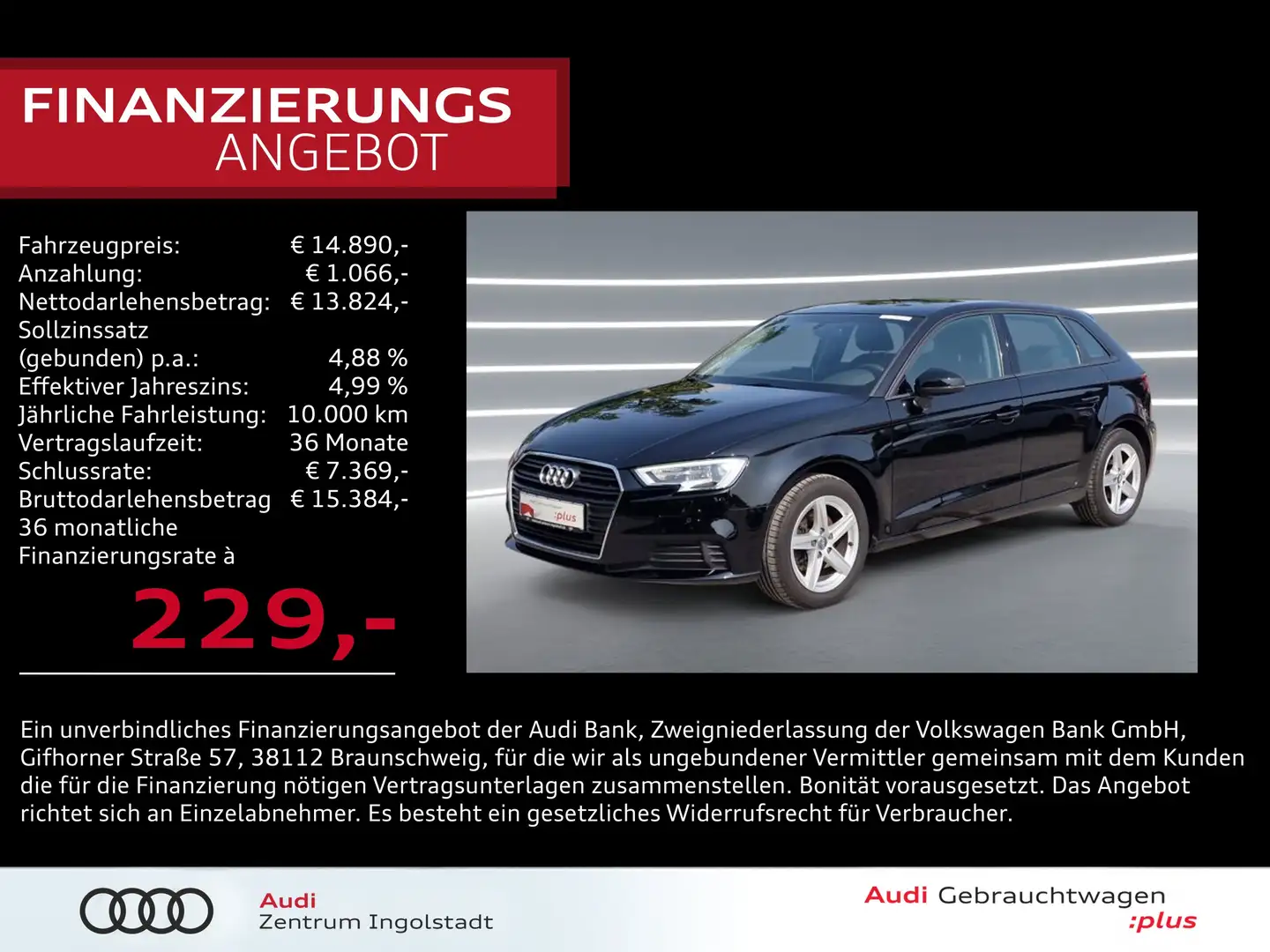 Audi A3 Sportback 30 g-tron S tronic NAVI 2x PDC Xenon Schwarz - 1
