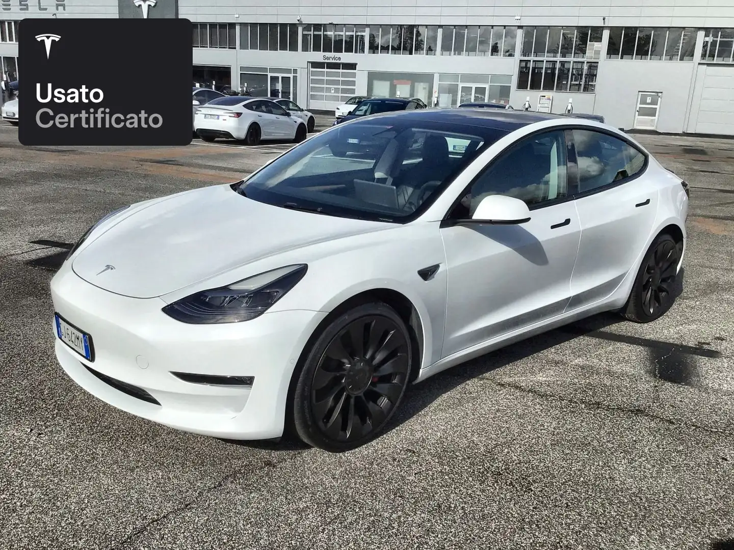 Tesla Model 3 Performance Blanc - 1