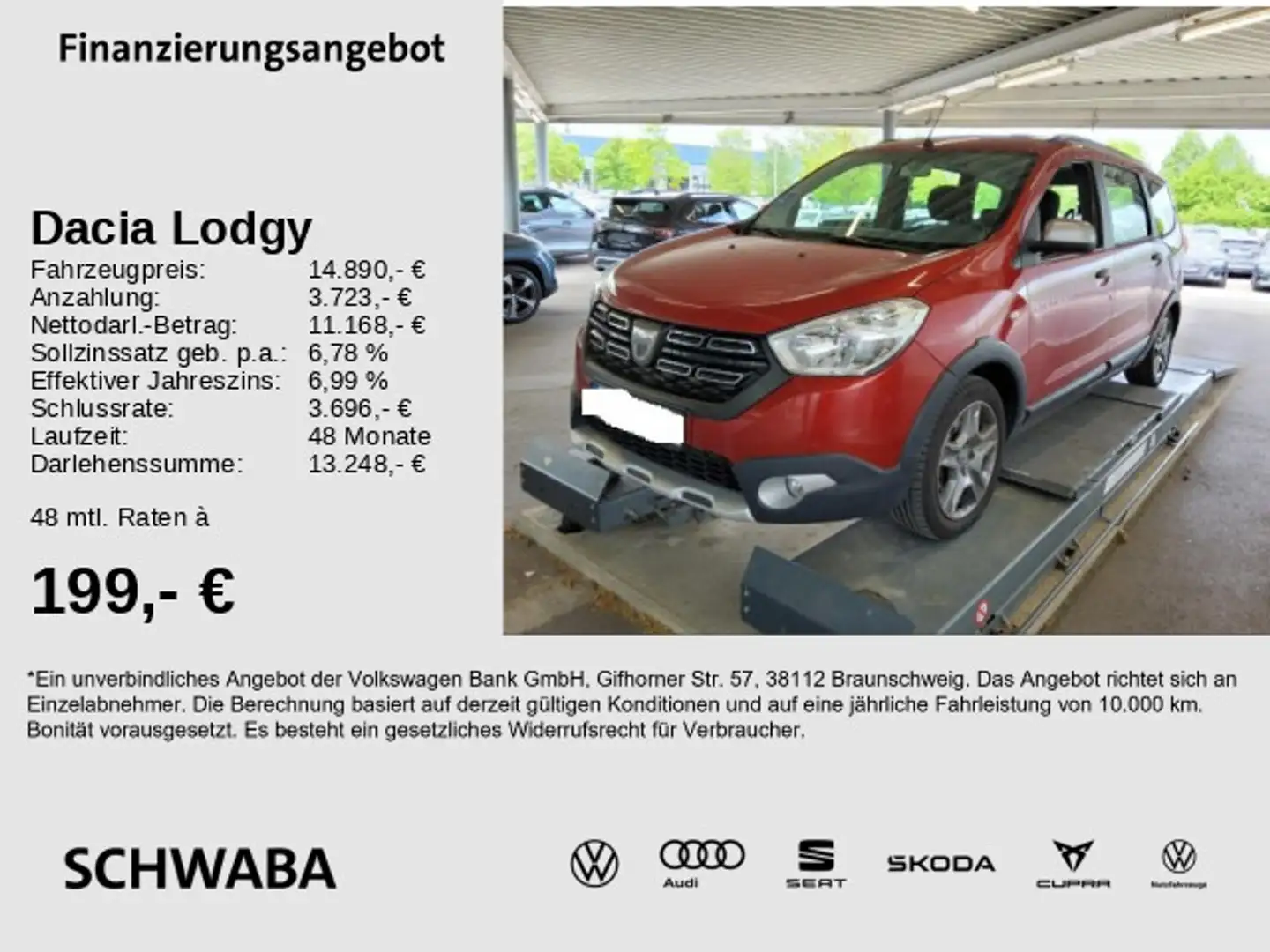 Dacia Lodgy Stepway Plus 1.3 TCe NAV*GRA*R-KAM*8-fach Rood - 1