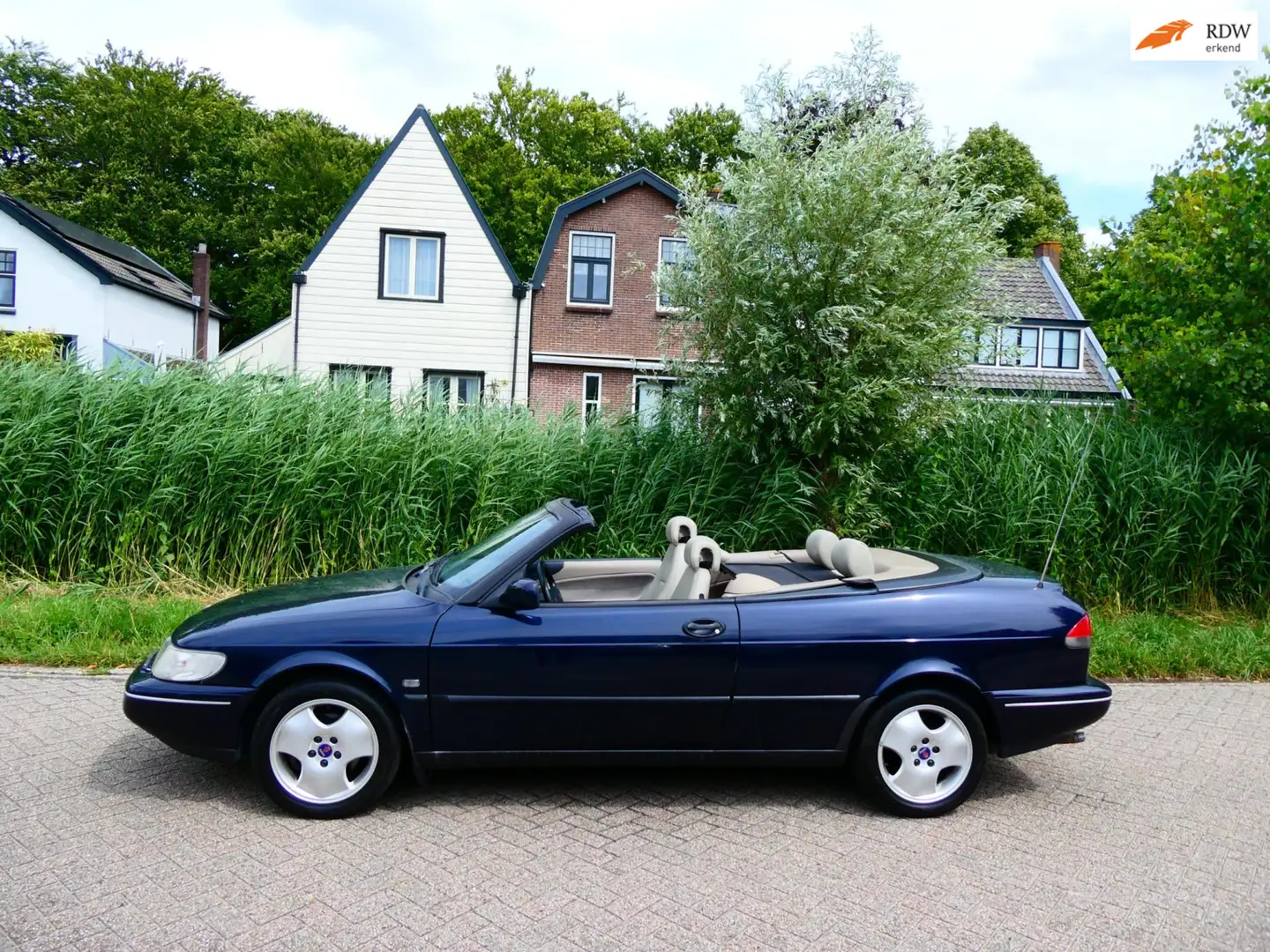 Saab 900 Cabrio 2.5 V6 SE 170pk Automaat Clima Leder Keurig Blauw - 1