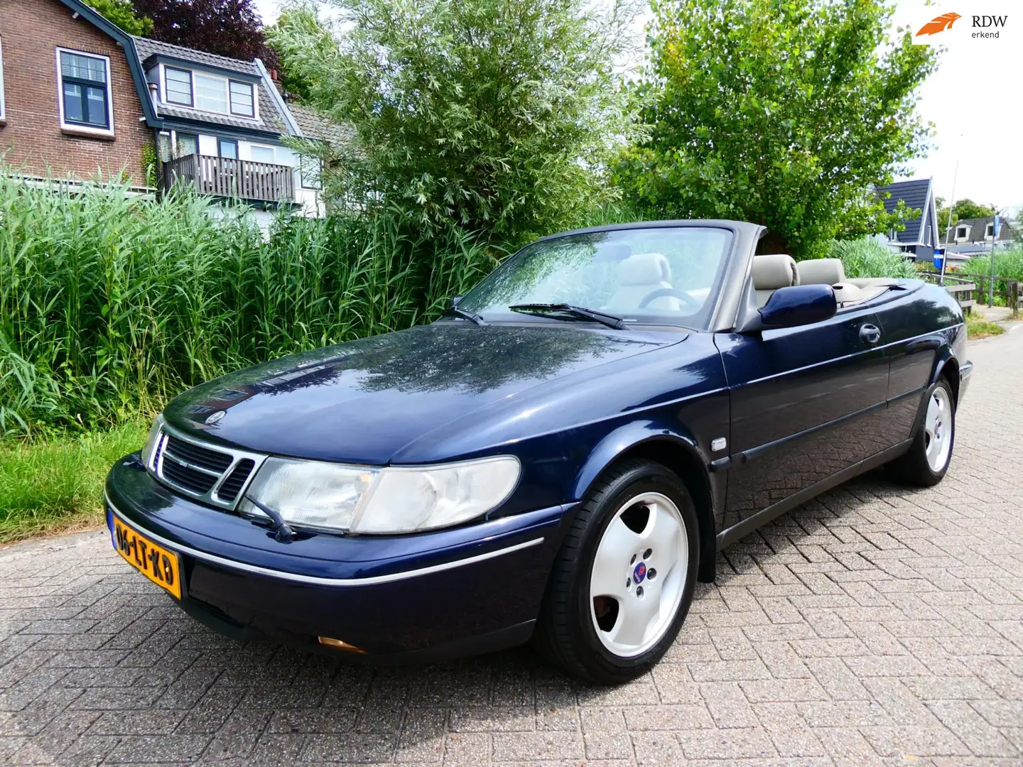 Saab 900 Cabrio 2.5 V6 SE 170pk Automaat Clima Leder Keurig Blau - 1
