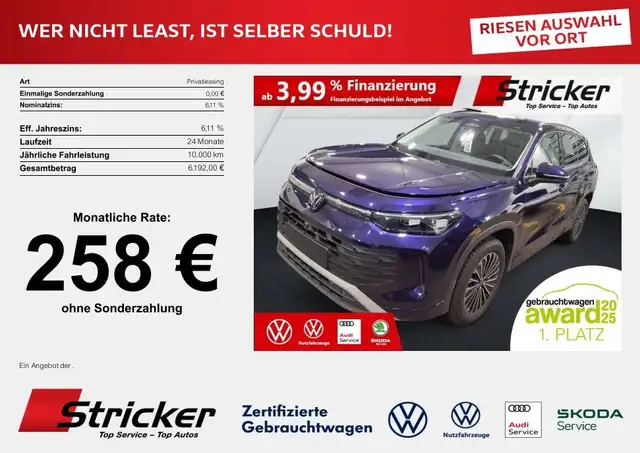 Volkswagen Tayron Life 1.5 TSI DSG 258,-ohne Anzahlung 7-Sitzer AHK