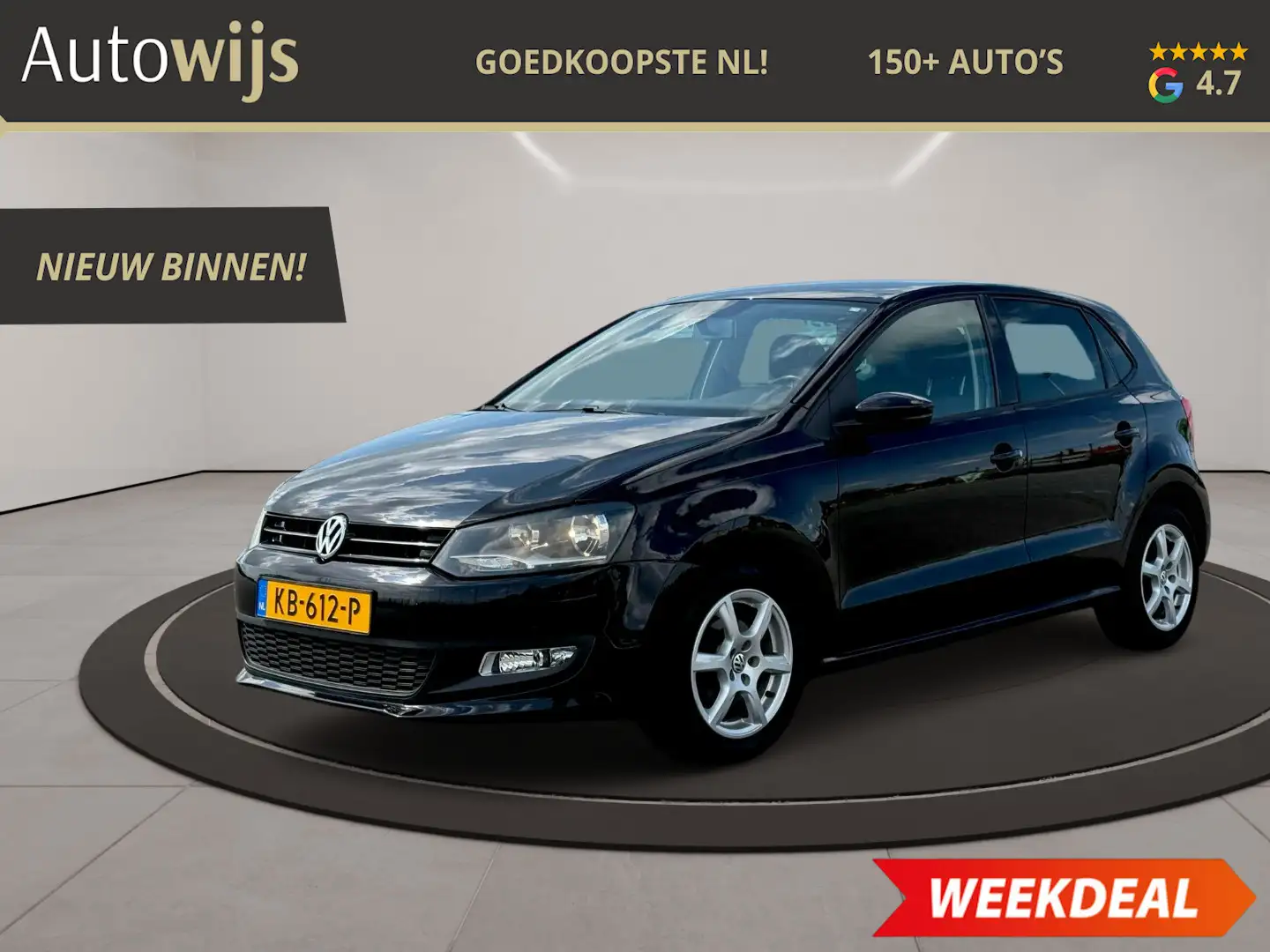 Volkswagen Polo 1.4-16V Comfortline|AUT|56DKM|5-DEU|Airco|LM-Velg Zwart - 1