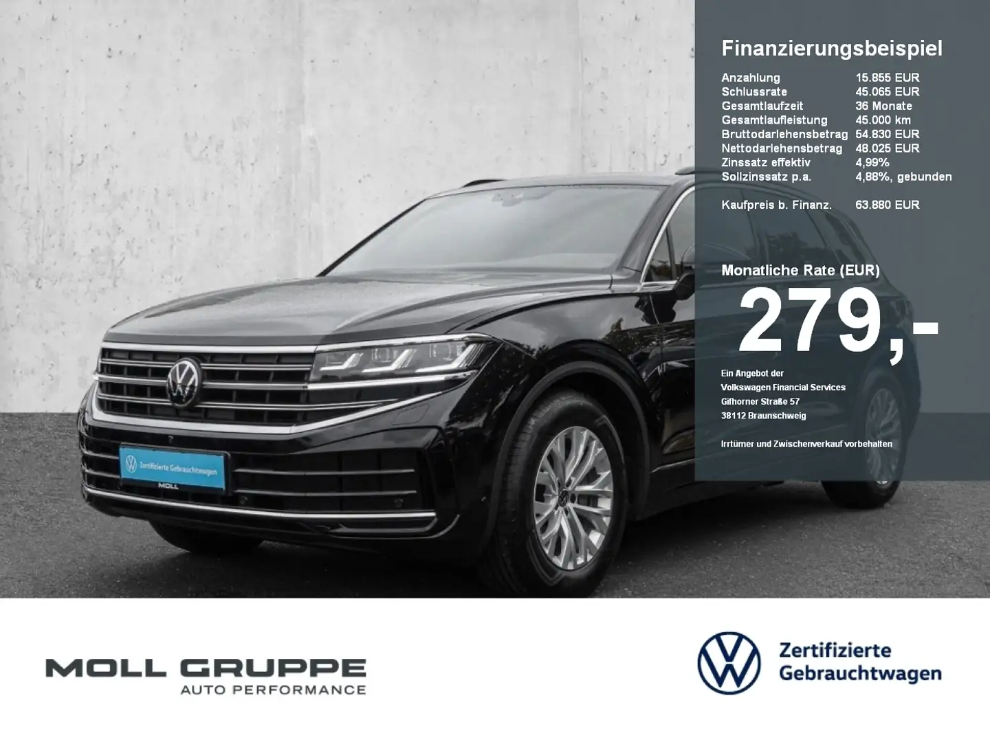 Volkswagen Touareg 3.0 TDI 4Motion DSG Elegance 0603 360 Schwarz - 1