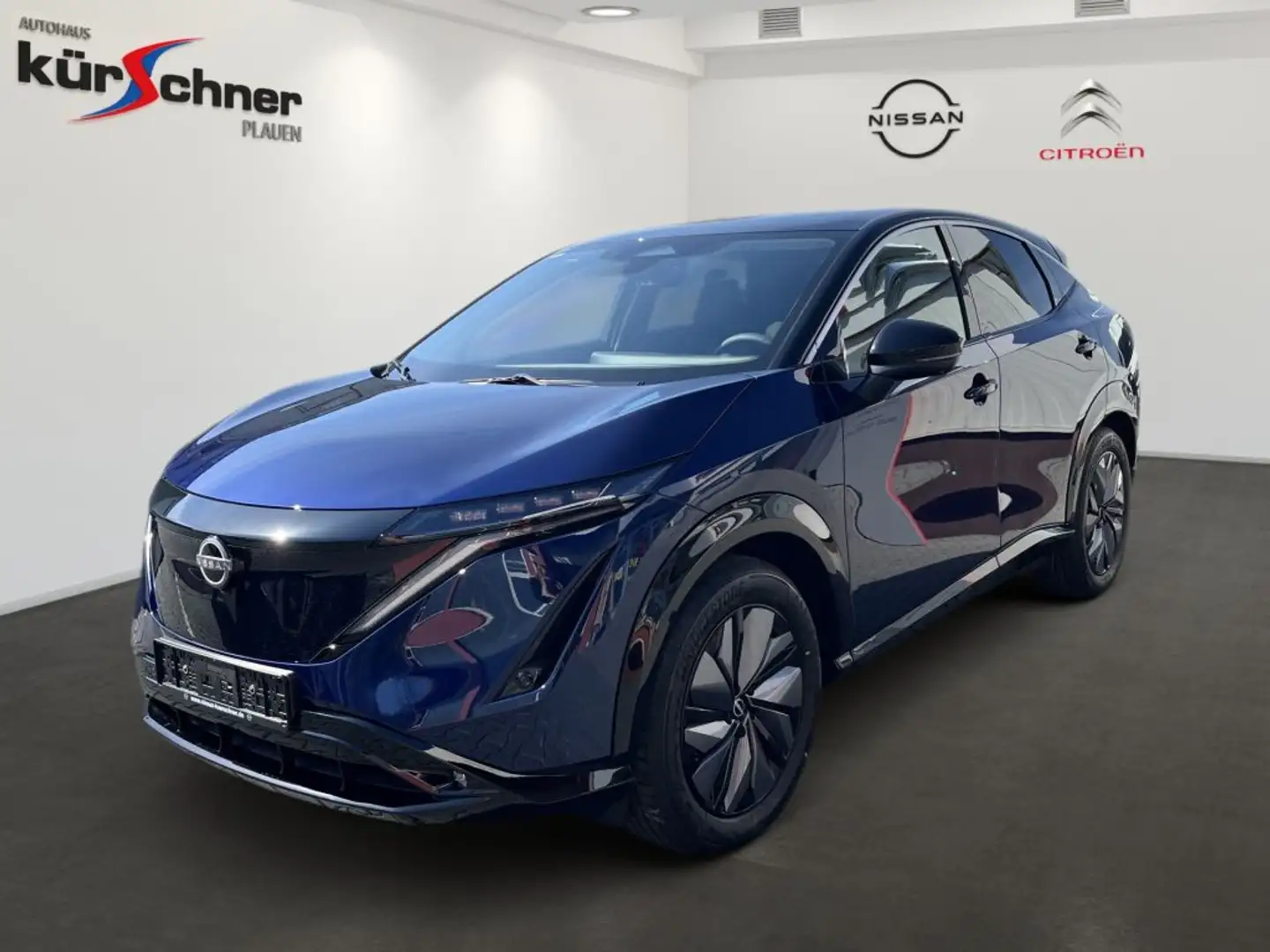 Nissan Ariya 63 kWh Advance Pack 22kw Bleu - 1