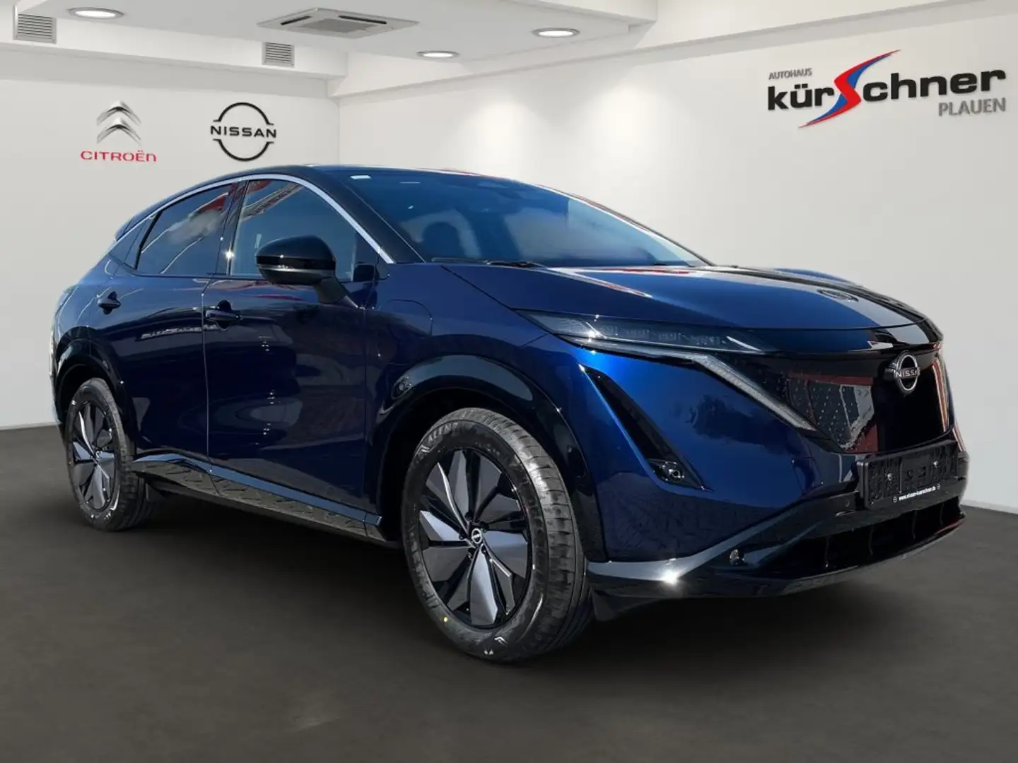 Nissan Ariya 63 kWh Advance Pack 22kw Bleu - 2