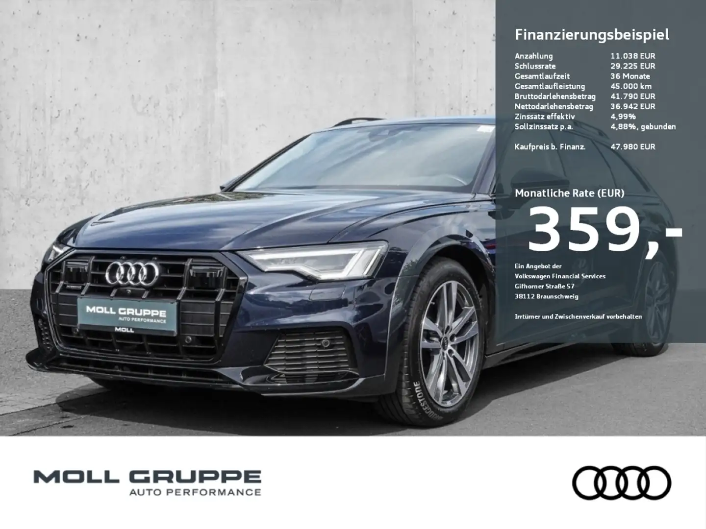 Audi A6 allroad quattro 50 TDI 210(286)  tiptronic A>HK Pano B&O Modrá - 1