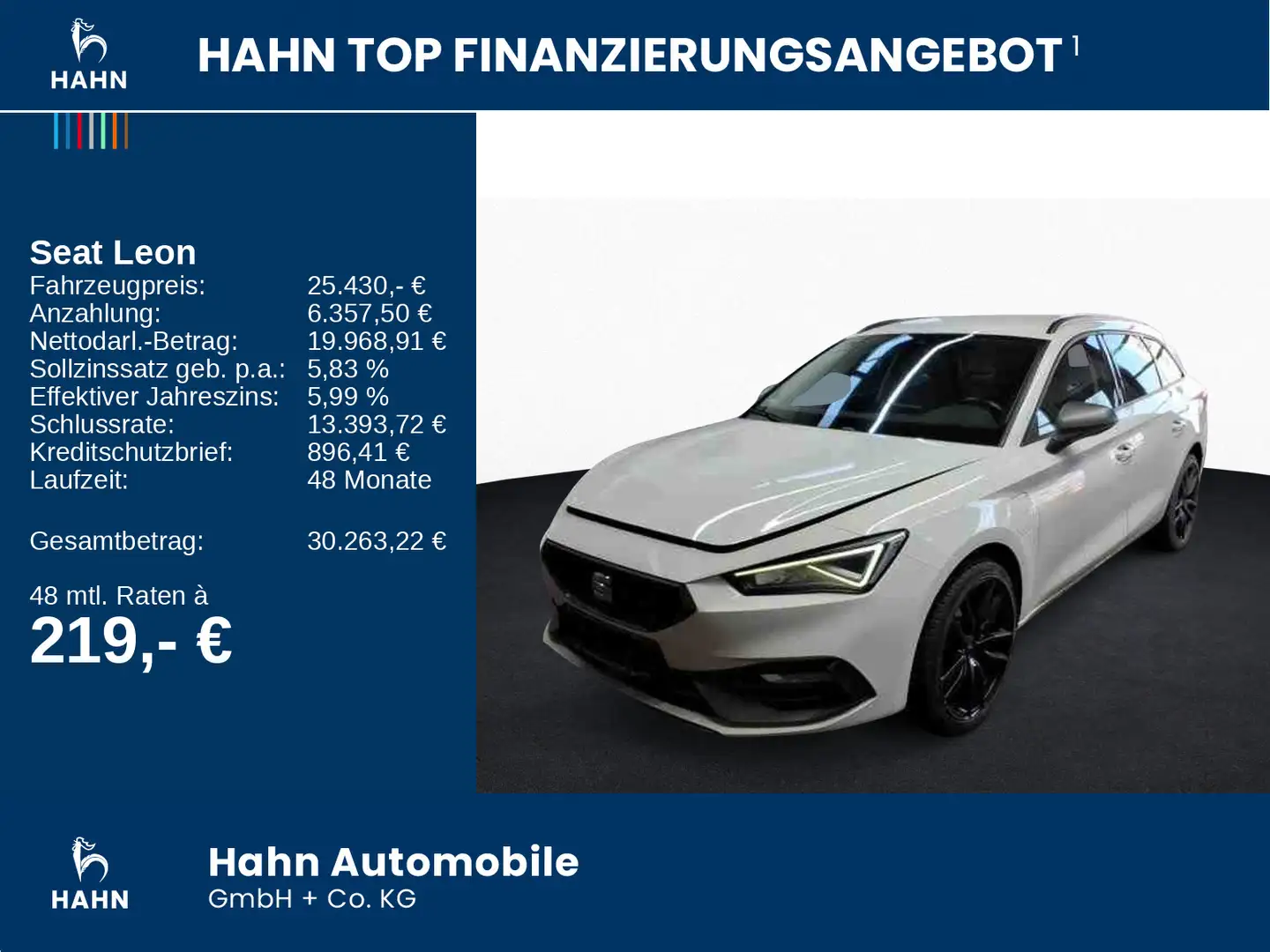 SEAT Leon Sportstourer 1.4 e-HYBRID DSG FR LED AHK Blanc - 2