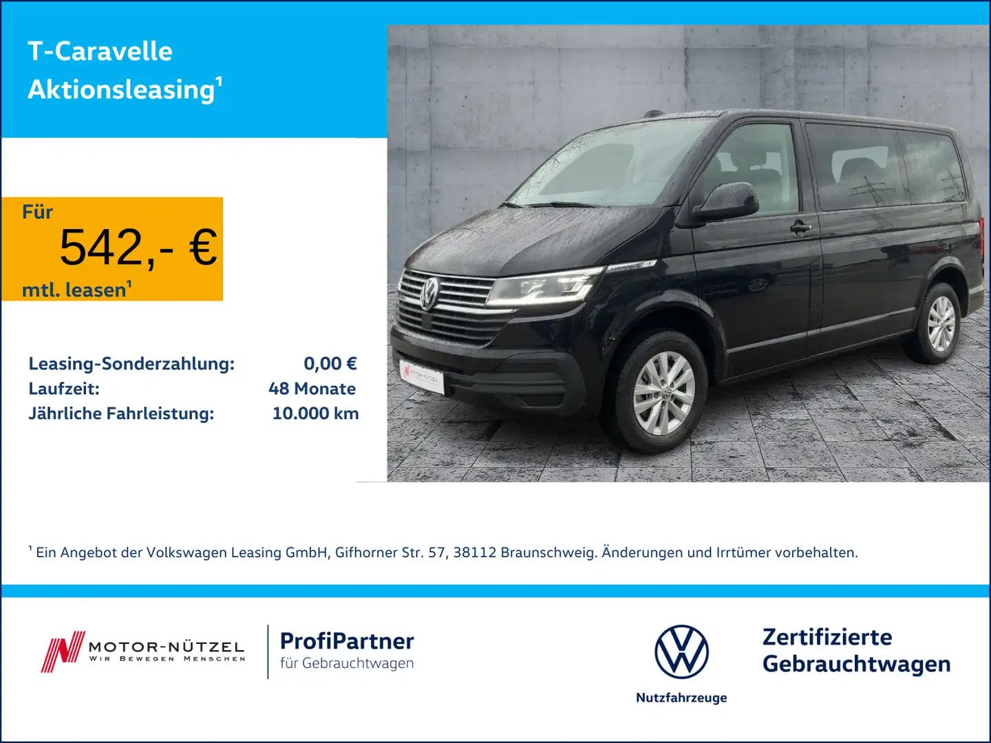 Volkswagen T6.1 Caravelle 2.0TDI DSG LED+NAV+ACC+SHZ+PDC+AH Schwarz - 1