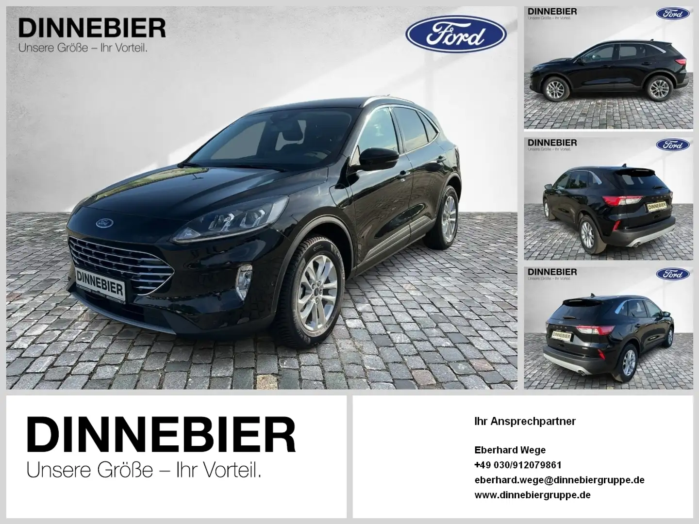 Ford Kuga Titanium Allwetter+Kamera+Navi+Keyless Noir - 1