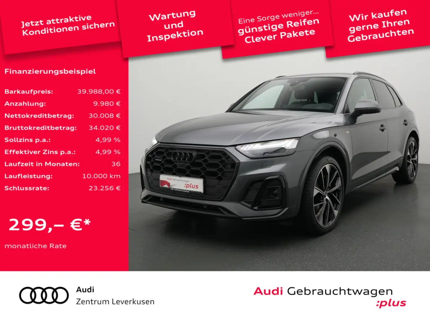 Audi Q5 55 e quattro S line S-TRON LEDER MATRIX LU Grau - 1