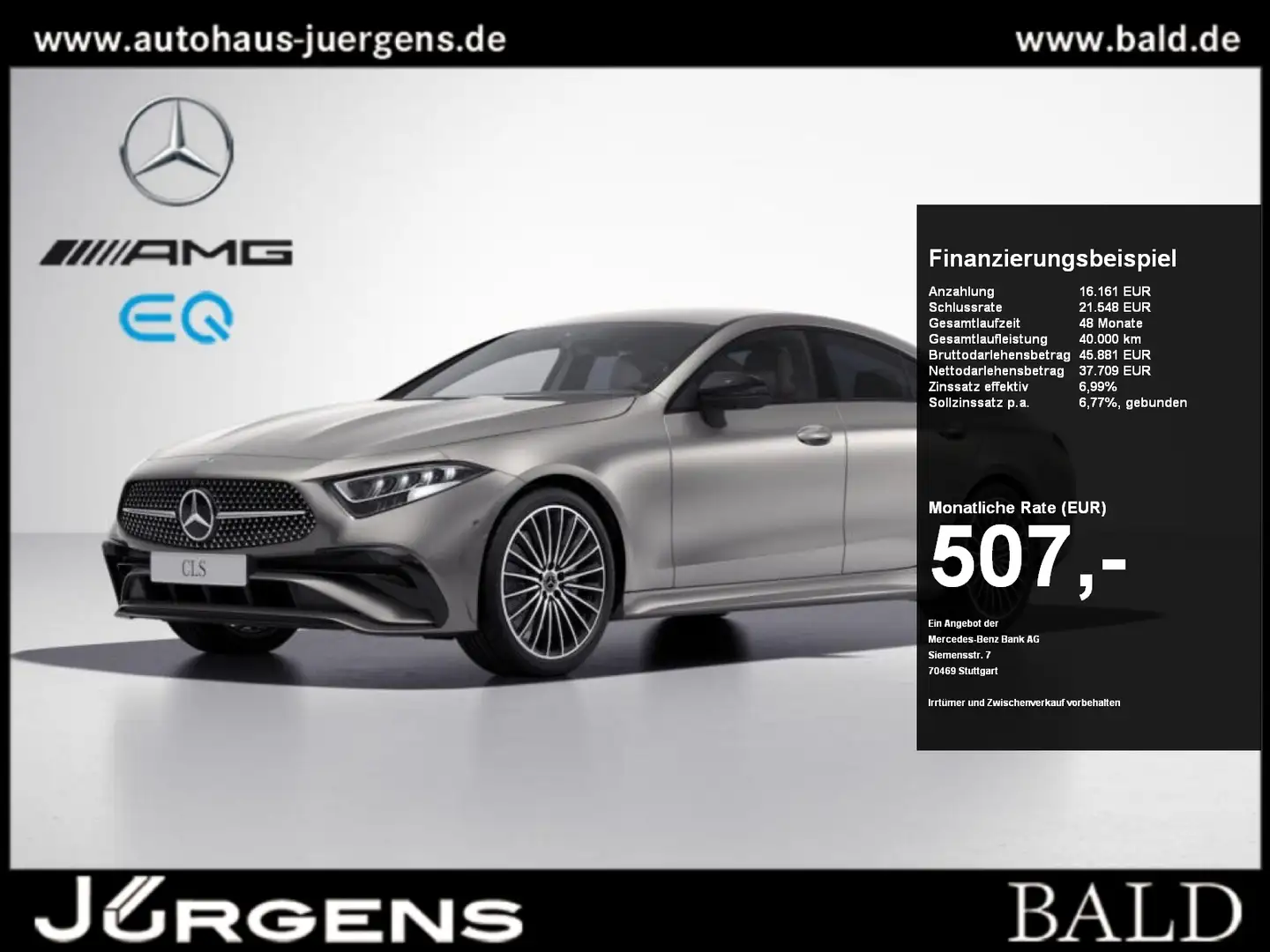 Mercedes-Benz CLS 400 d 4MATIC +AMG+MBUX+LED+Wide+Burm+AHK+360 Plateado - 1