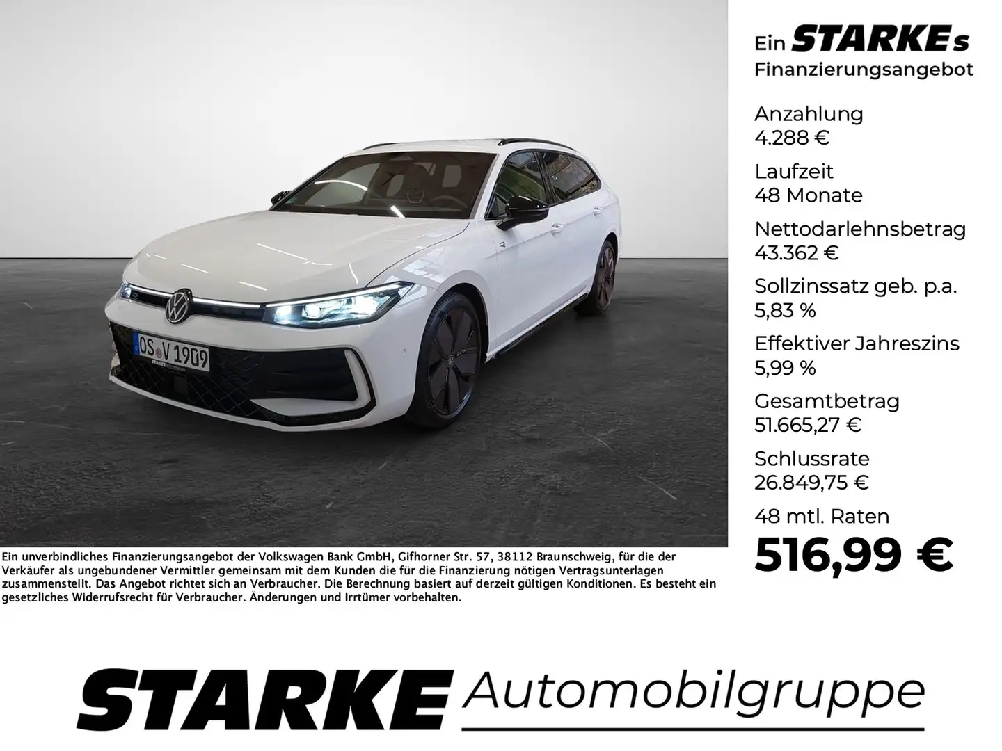 Volkswagen Passat Variant 2.0 TDI DSG R-line Weiß - 1