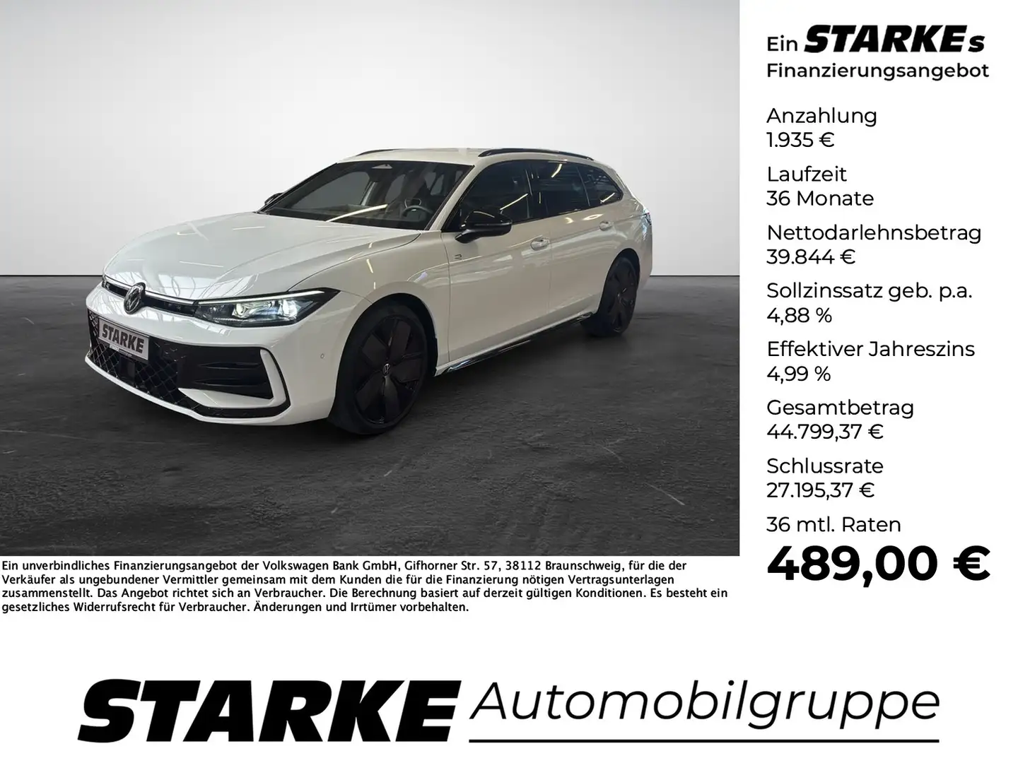 Volkswagen Passat Variant 2.0 TDI DSG R-line Weiß - 1