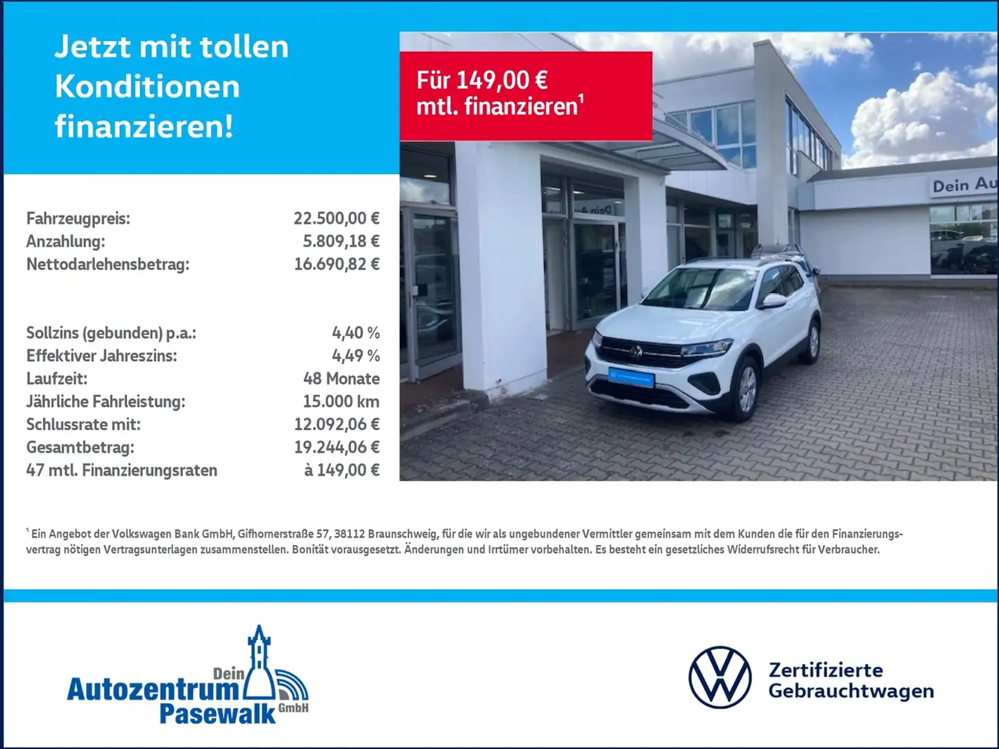 Volkswagen T-Cross 1.0 TSI Life Weiß - 1