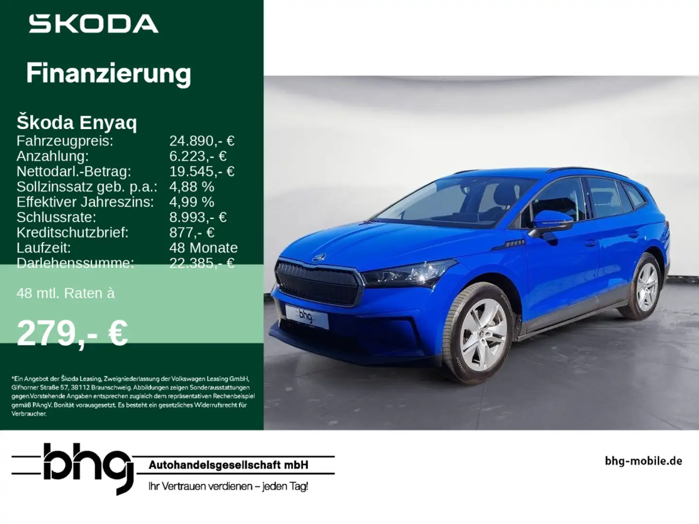 Skoda Enyaq iV 60 Blau - 1