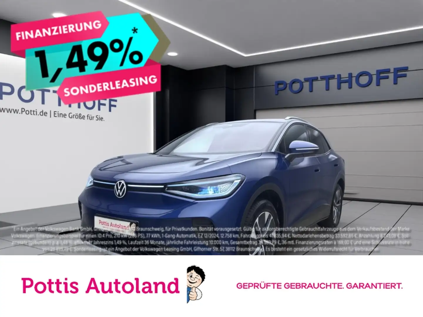 Volkswagen ID.4 PURE PERFORMANCE NAVI KAMERA KLIMA PDC Blau - 1