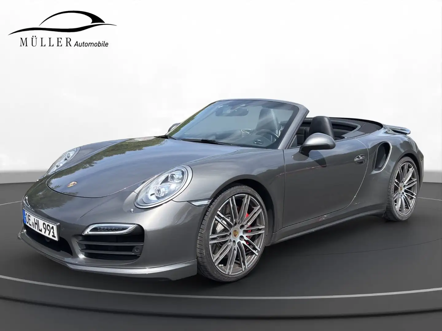 Porsche 991 911 Turbo Cabriolet PDCC Kamera Approved 5/26 Gris - 1