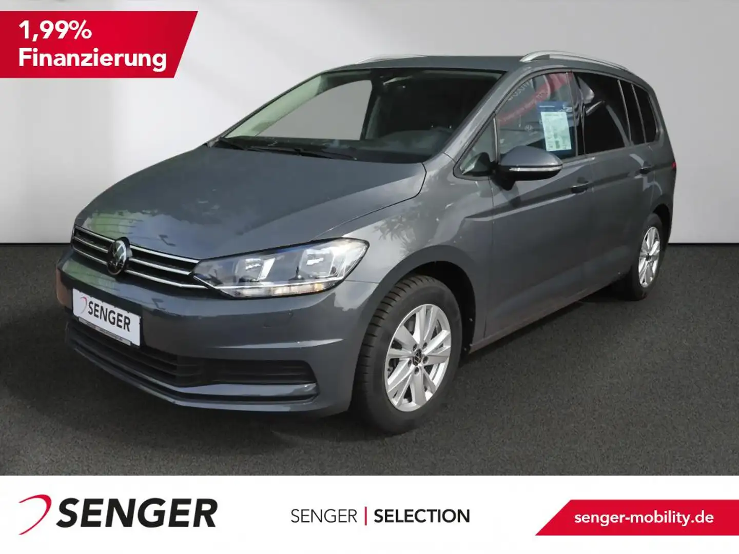 Volkswagen Touran 1.5 TSI Comfortline DSG Navi AHK PDC Gris - 1