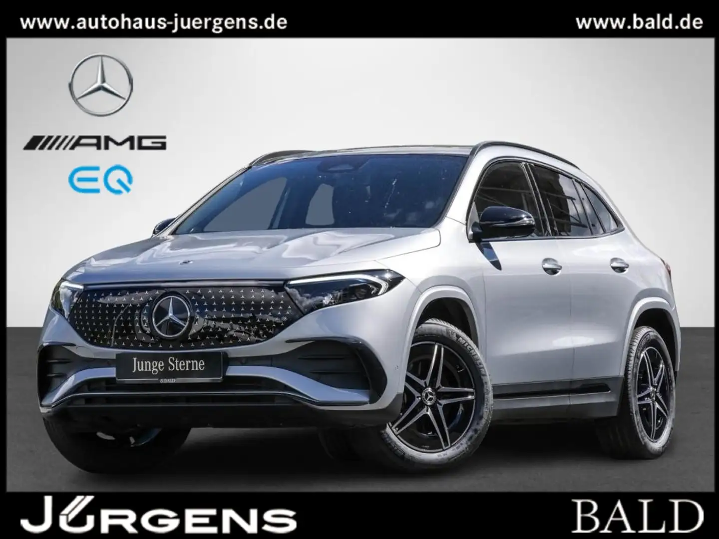 Mercedes-Benz EQA 350 4M AMG-Sport/Pano/360/Night/Totw/LED/18" Argent - 1