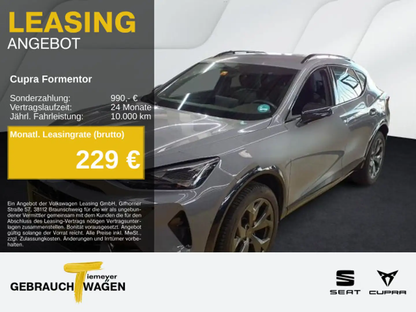 CUPRA Formentor 2.0 TDI DSG SIDE-ASSIST SUPERSPORT 360 Grau - 1