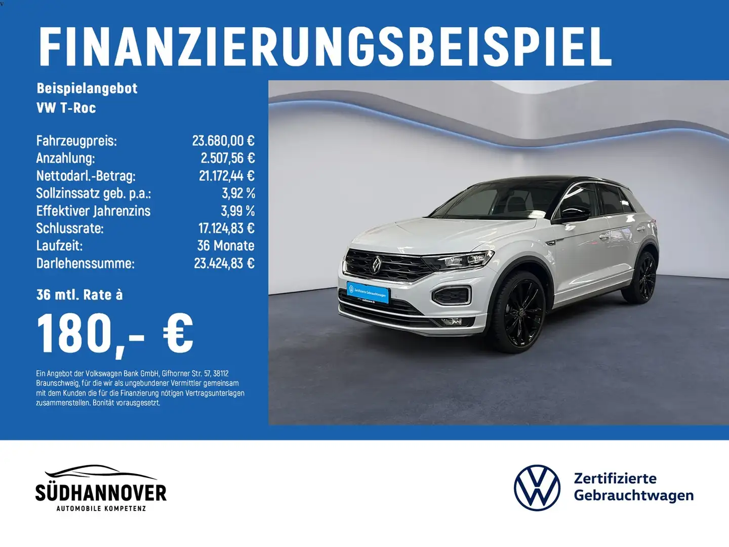 Volkswagen T-Roc Sport R-LINE 1.5 TSI AHK+NAVI+LED+SHZ+PDC Silber - 2