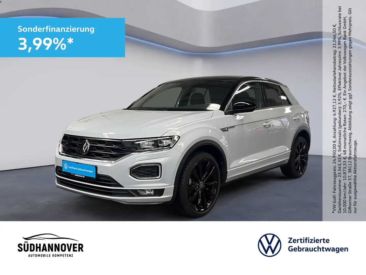 Volkswagen T-Roc Sport R-LINE 1.5 TSI AHK+NAVI+LED+SHZ+PDC Silber - 1