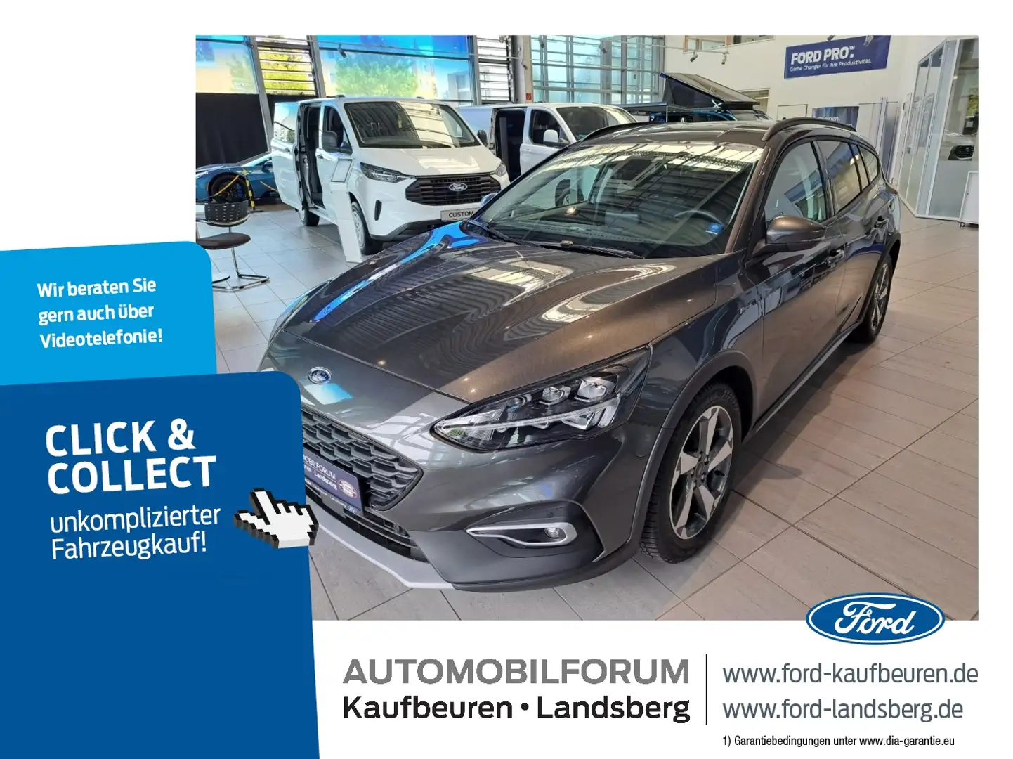 Ford Focus Turnier 1.0 EB Active LED Navi ACC RFK SHZ Grau - 1
