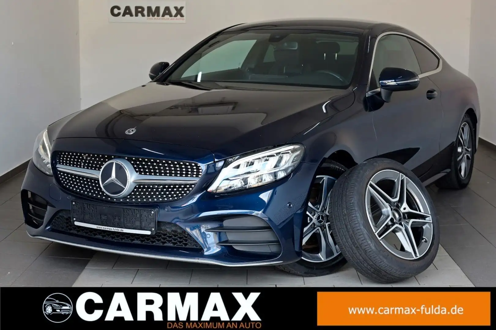 Mercedes-Benz C 200 Coupe AMG Line Leder,Navi,LED,SH,PDC,SR+WR Blau - 1