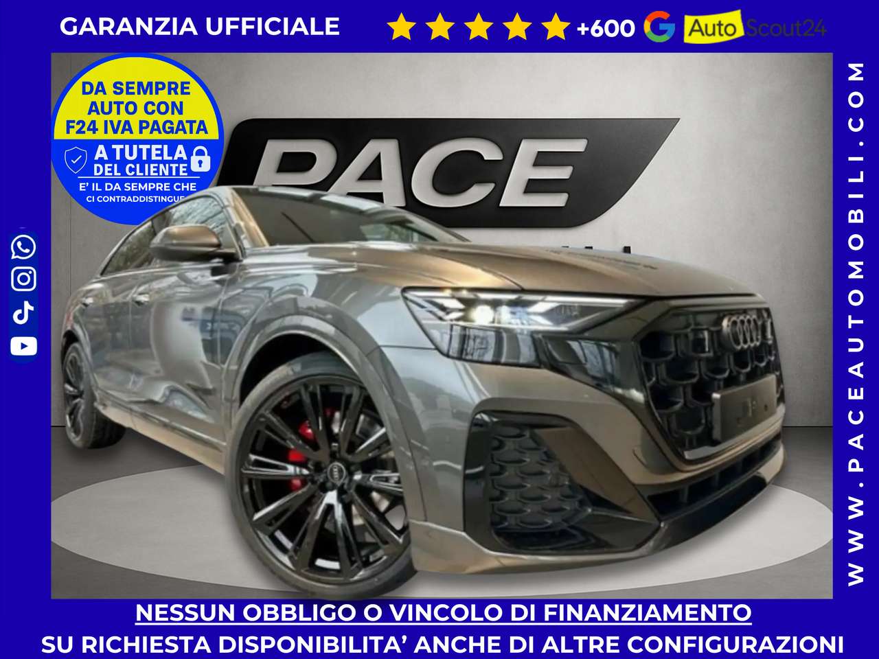 Audi Q8 50 TDI CERCHI SLINE S LINE S-LINE BLACK 23" TETTO