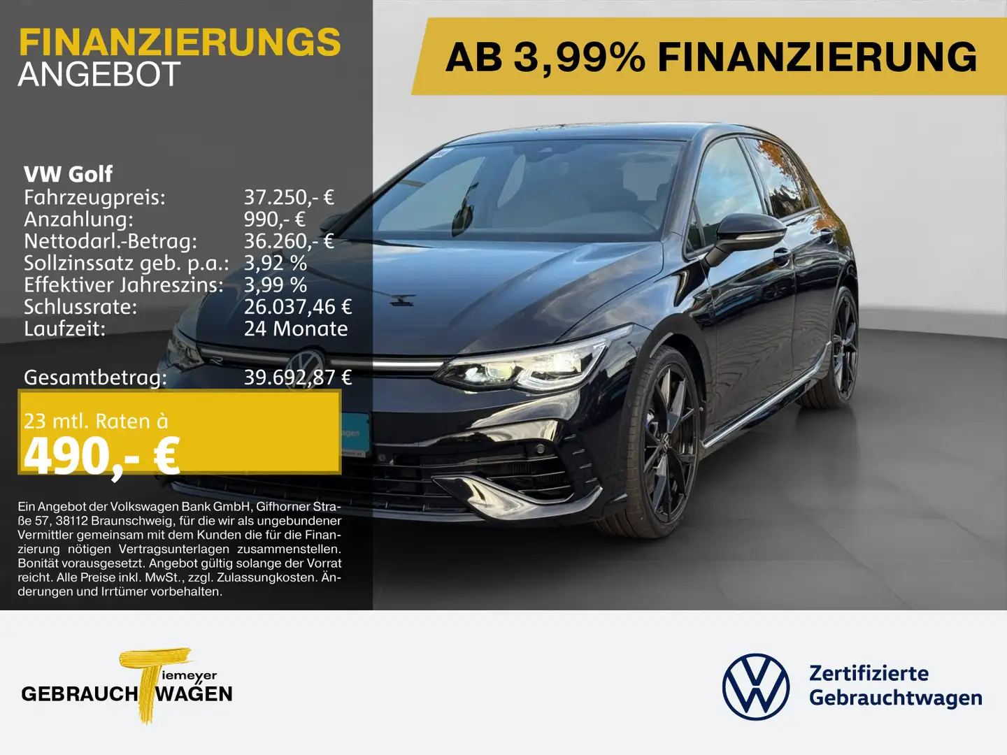Volkswagen Golf R BLACKSTYLE LM19 HARMAN MATRIX KAMERA Schwarz - 1