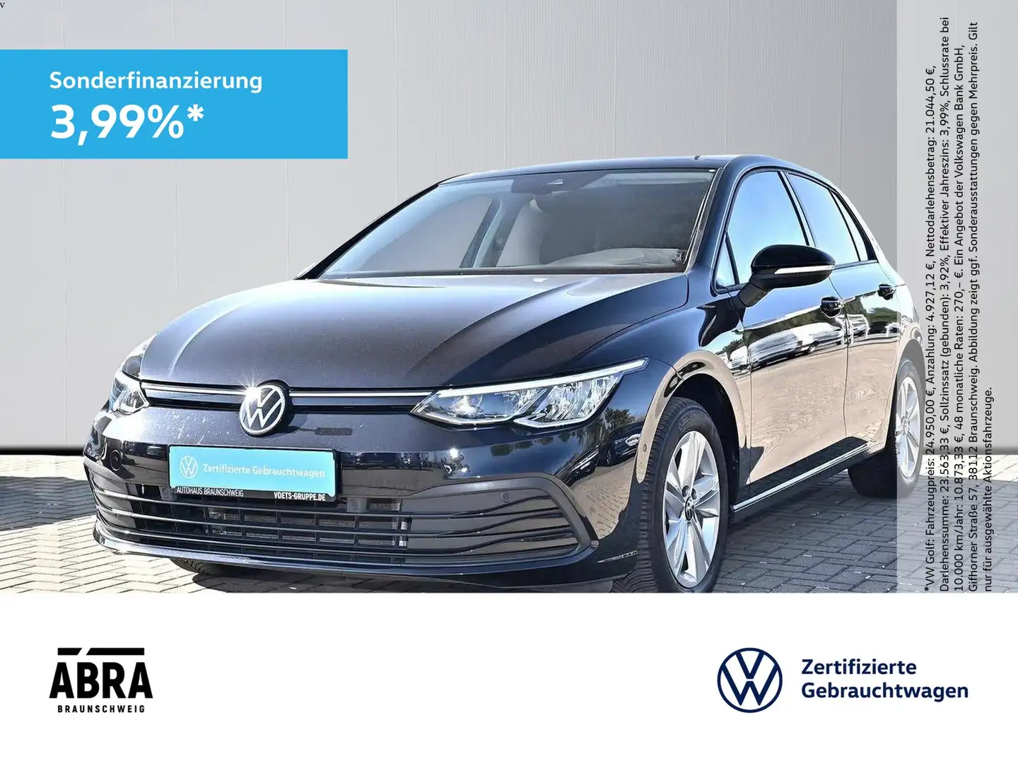 Volkswagen Golf VIII 1.5 TSI Life LED+NAVI+SHZ+PDC+PHONE Nero - 1