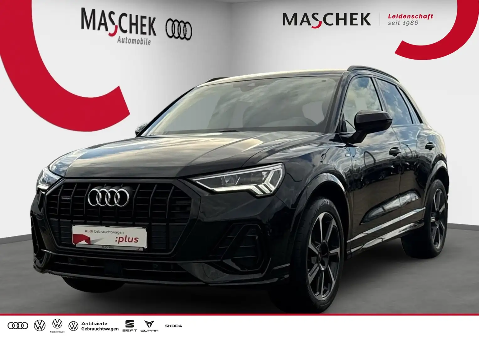 Audi Q3 S line 40 TDI quat S tronic AHK Black Navi LED VC Schwarz - 1