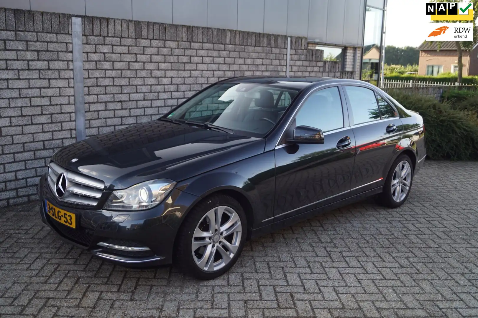 Mercedes-Benz C 180 Ambition Avantgarde Autom Half Leder/Stof Navi Cli Nero - 1