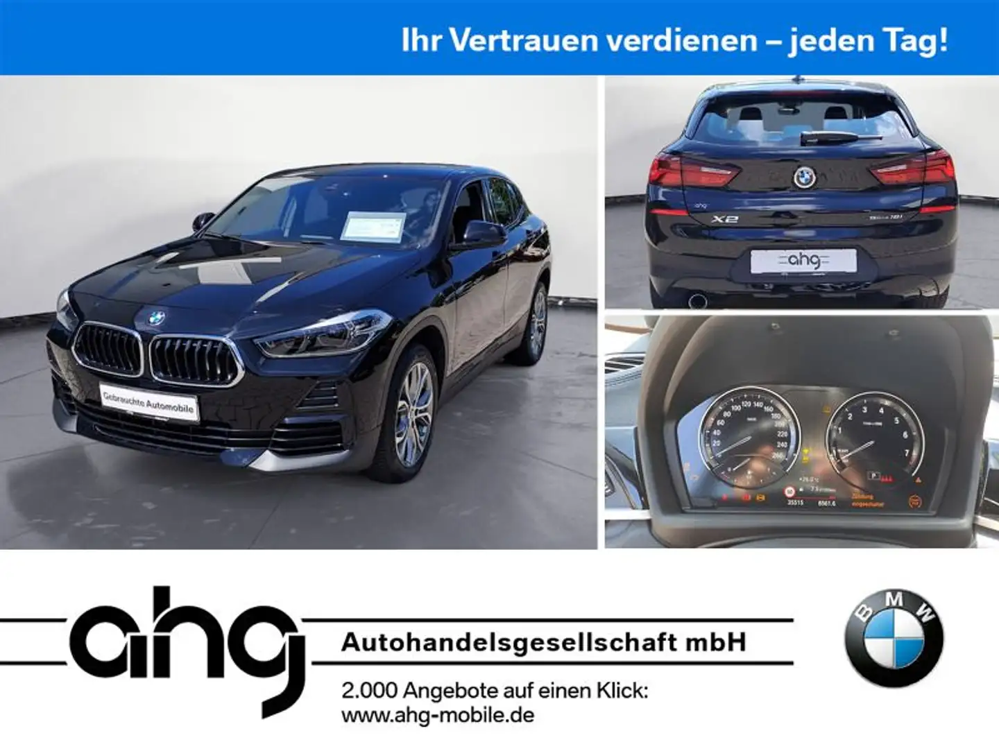 BMW X2 sDrive18i Advantage Plus AHK Rückfahrkamera S Zwart - 1
