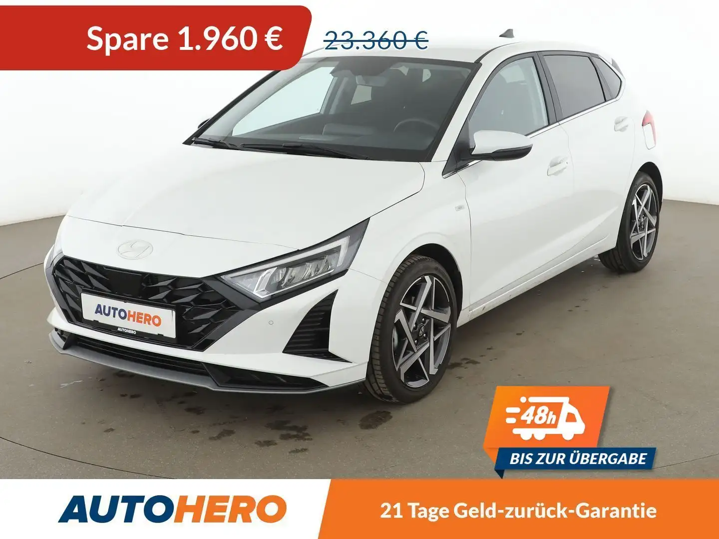 Hyundai i20 1.0 T-GDI Mild-Hybrid Prime Aut*NAVI*LED*TEMPO*CAM Weiß - 1