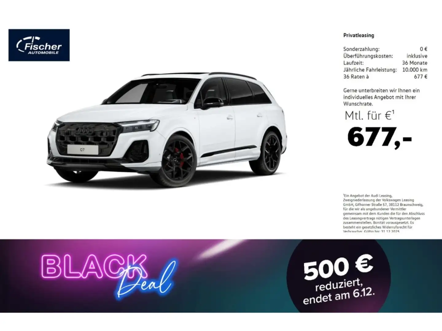 Audi Q7 50 TDI qu. S line AHK/P-Dach/21''/HUD/Raute Weiß - 1