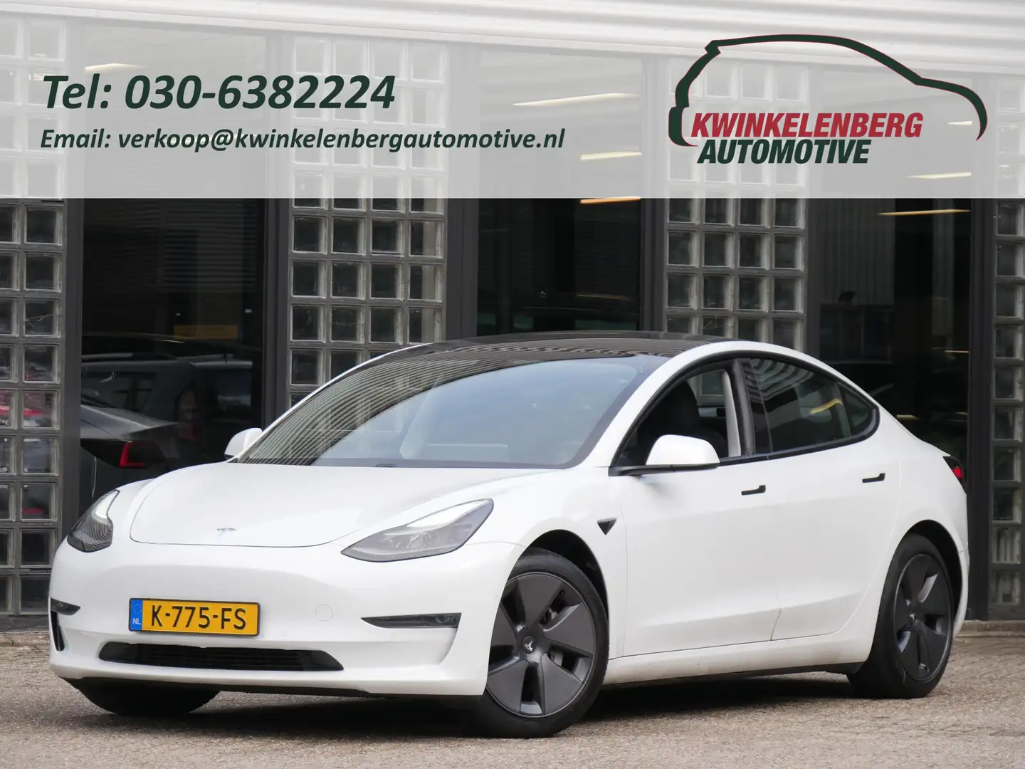 Tesla Model 3 LONG RANGE AWD 75kWH/ NIEUW MODEL/ ELEKT. ACHTERKL Wit - 1