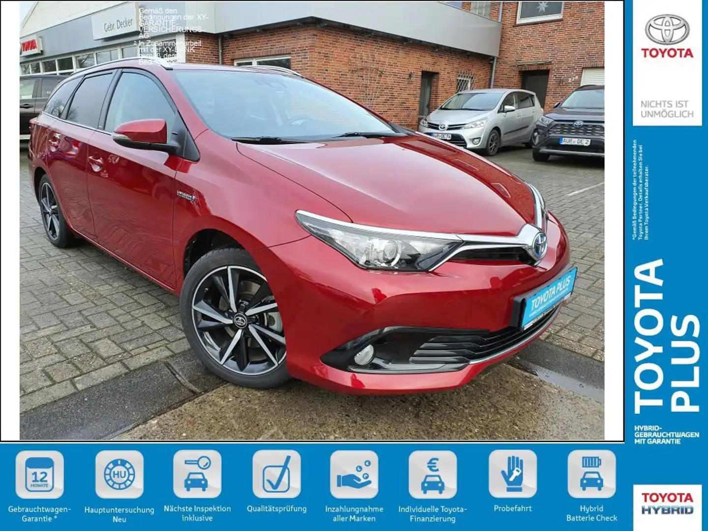 Toyota Auris 1.8 VVT-i Hybrid Automatik Touring Sports Edition- Rot - 1