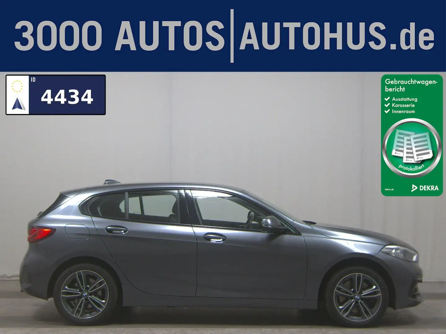 BMW 120 dA Sport-Line T-Leder Navi LC Prof. LED AHK Grau - 1