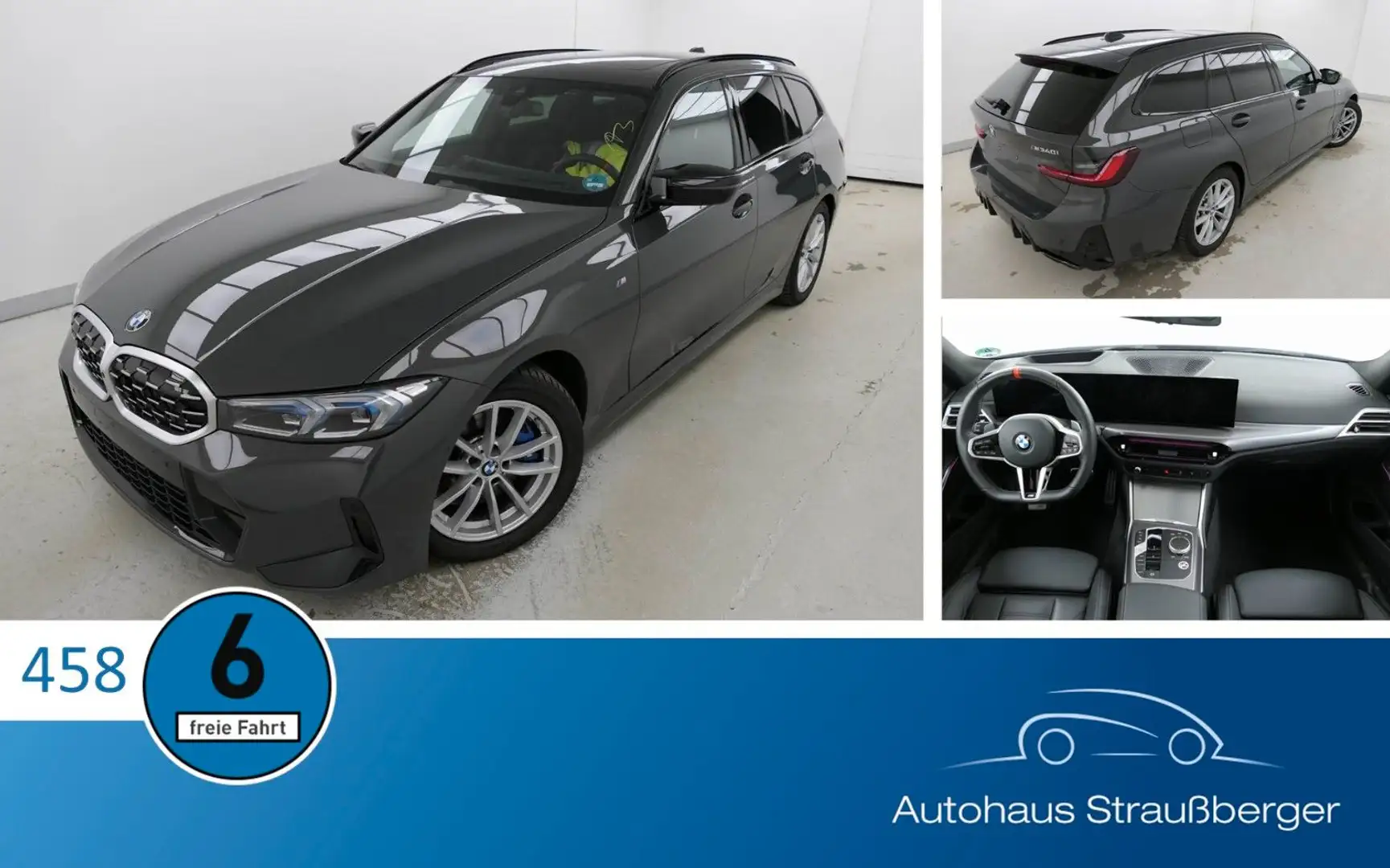 BMW 340 M340xi Touring AHK PANO HuD 360° KZU 3ZK Memory Gris - 1