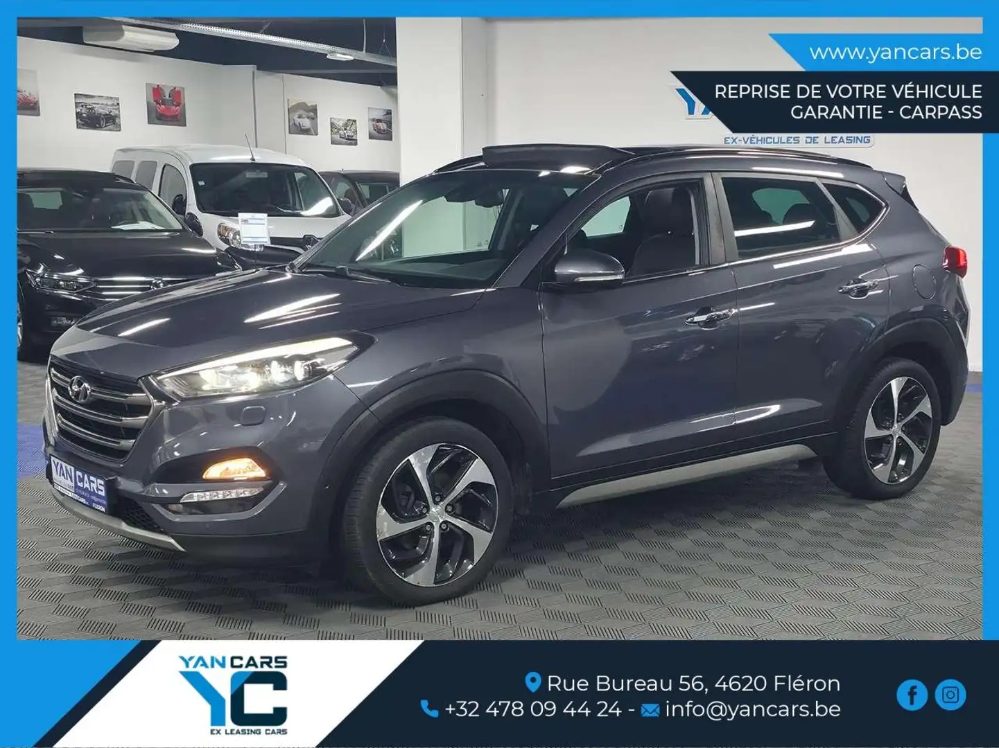 Hyundai TUCSON Tucson 1.7 CRDi * FULL OPTIONS * PREMIUM PACK * Gris - 1
