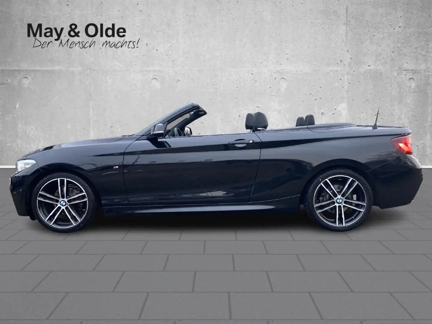 BMW 218 i Cabrio M Sport Navi har/kar LED SHZ RFK Schwarz - 2