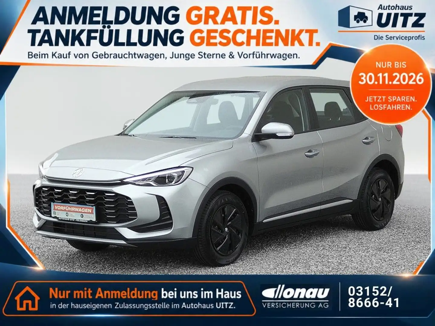 MG ZS Hybrid+ Select AUT+Navi+RKam+Klima+PDC Silber - 1