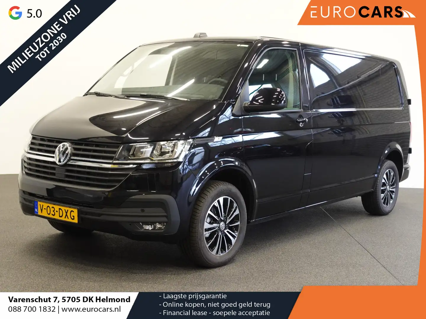 Volkswagen T6.1 Transporter 150pk L2H1 28 Highline Automaat Trekhaak Navigatie Zwart - 1