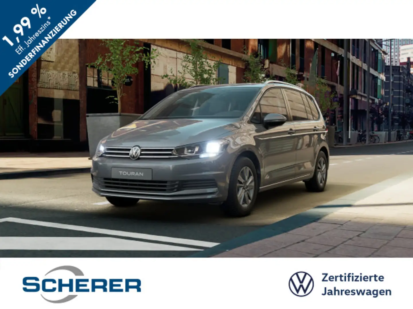 Volkswagen Touran 1.5 TSI Comfortline DSG 7-Sitzer ACC AHK Grau - 1
