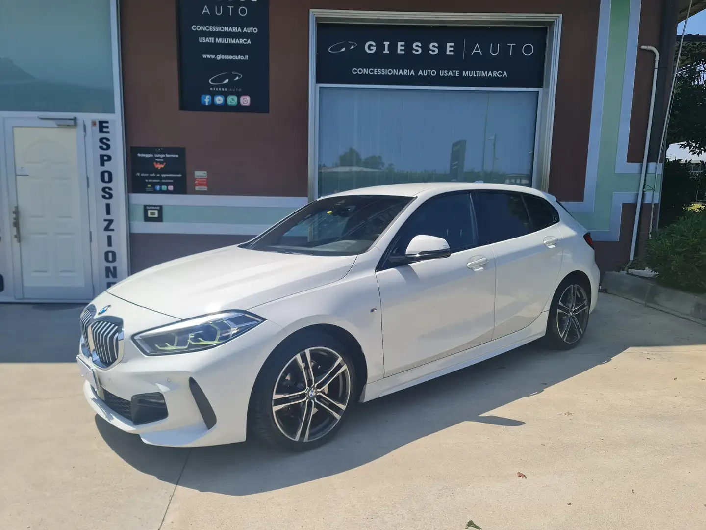 BMW 118 Serie 1 F40 118d Msport auto TAGLIANDI BMW Bianco - 2