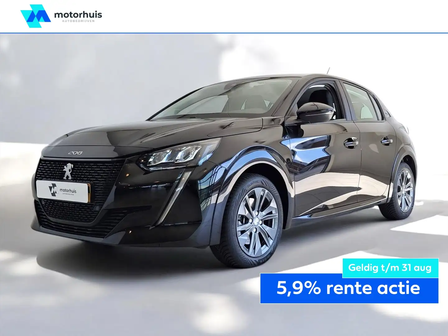 Peugeot e-208 EV 50kWh 136pk Active Pack Zwart - 1