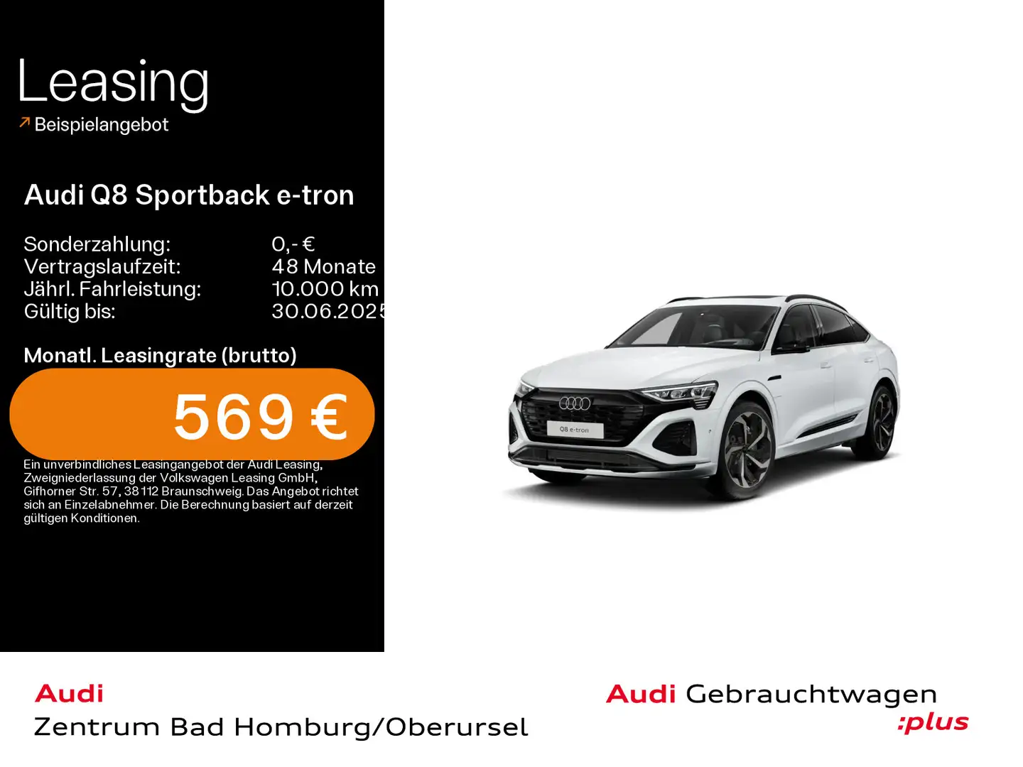 Audi Q8 e-tron 55 quattro S line*Navi*LED*A Weiß - 1