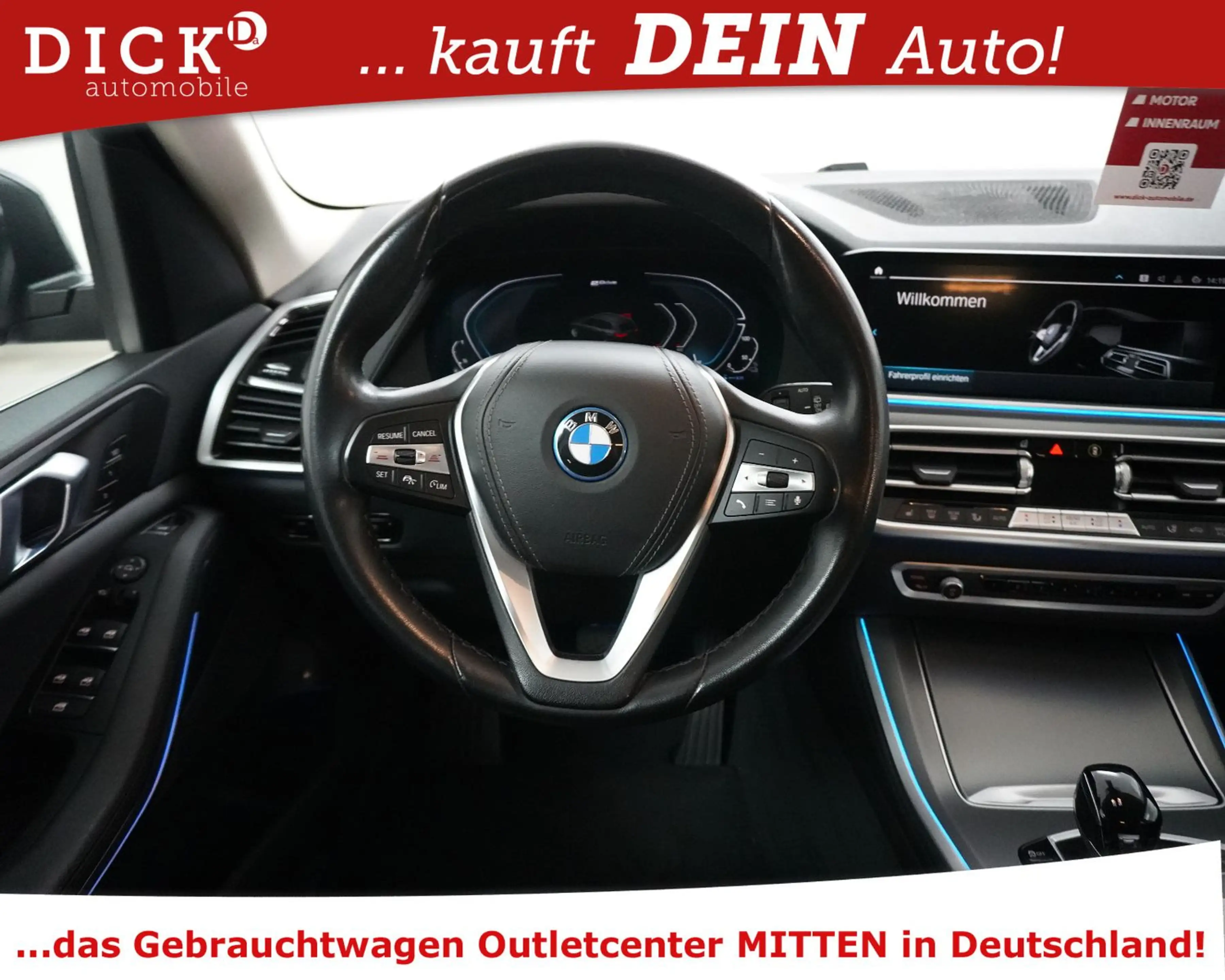 BMW X5 xDr 45e Sport LEDER+MEMO+KAM+AHK+ACC+PROF+19" — photo 15